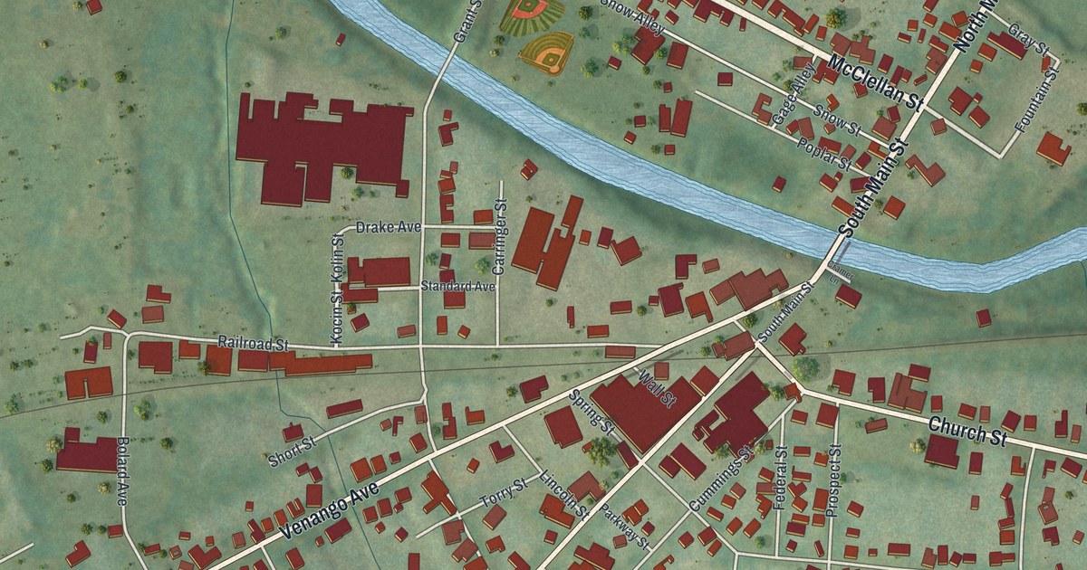 Map of Cambridge Springs, Pennsylvania in 2026