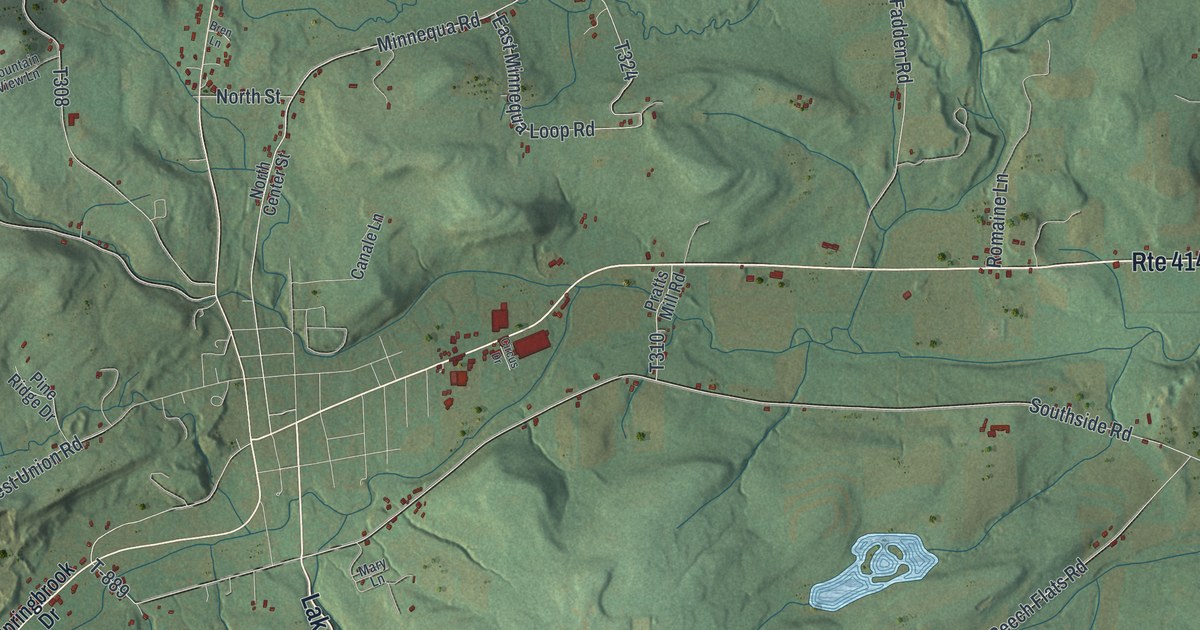 Map of Canton Township, Bradford County, Pennsylvania in 2026
