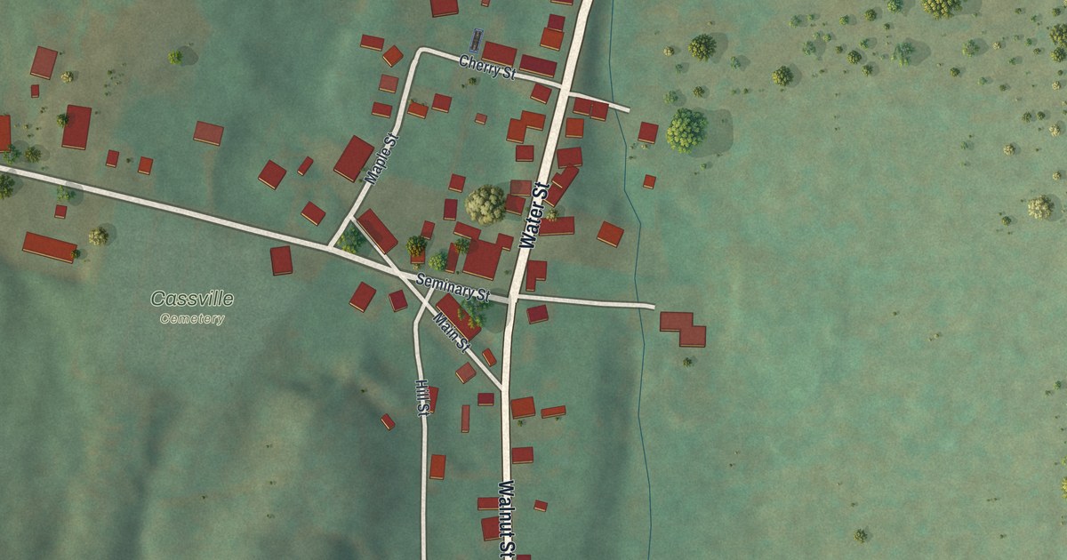Map of Cassville, Pennsylvania in 2026