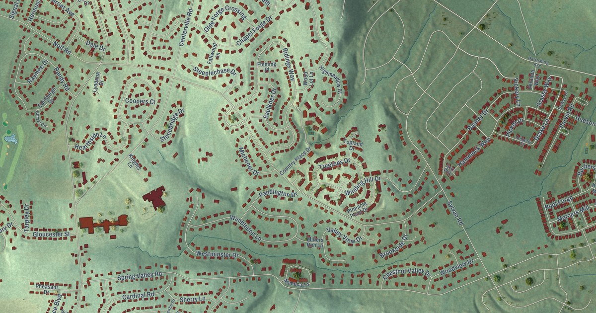 Detailed Map of Centerville, Lancaster County, Pennsylvania