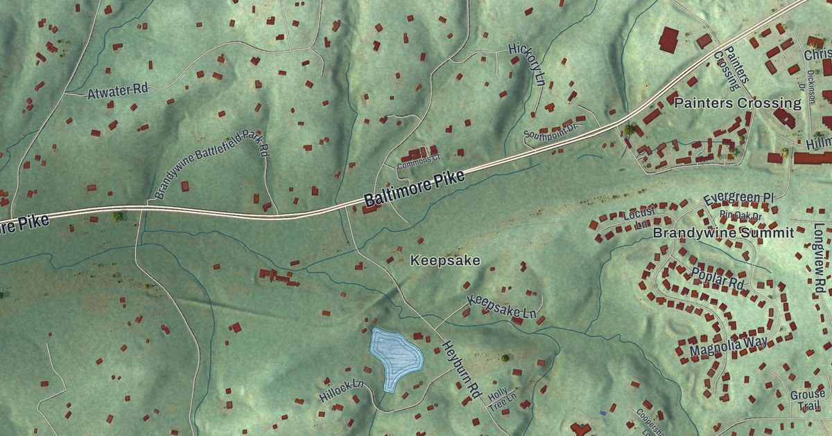 Map of Chadds Ford, Pennsylvania in 2026