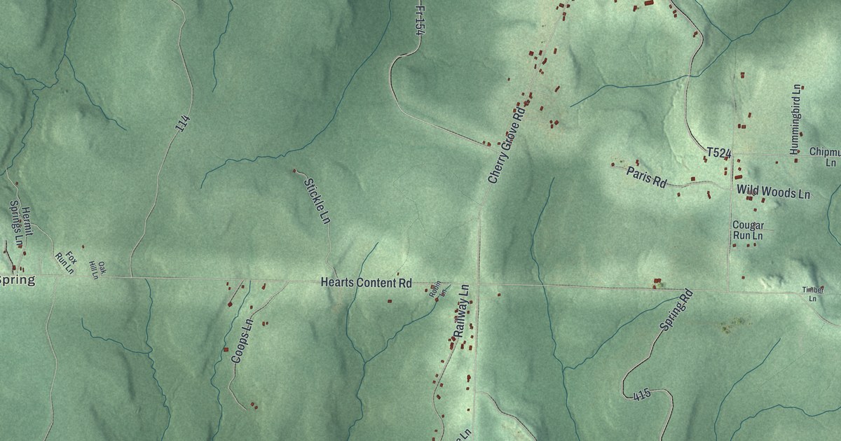 Map of Cherry Grove, Pennsylvania in 2026