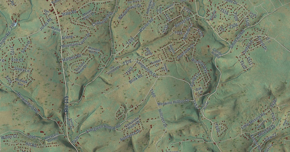 Map of Chestnuthill, Pennsylvania in 2026