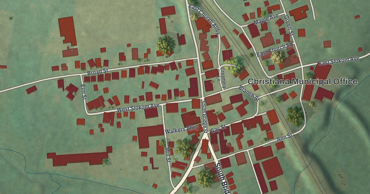 Map of Christiana, Pennsylvania in 2026