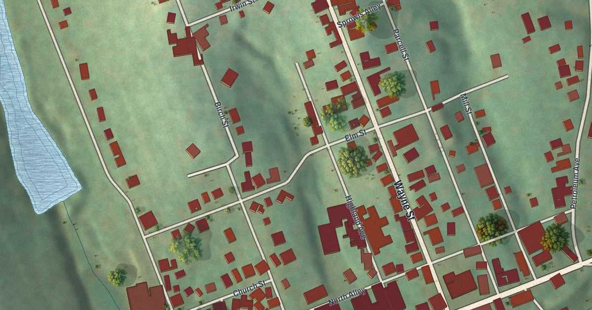 Map of Claysville, Pennsylvania in 2026