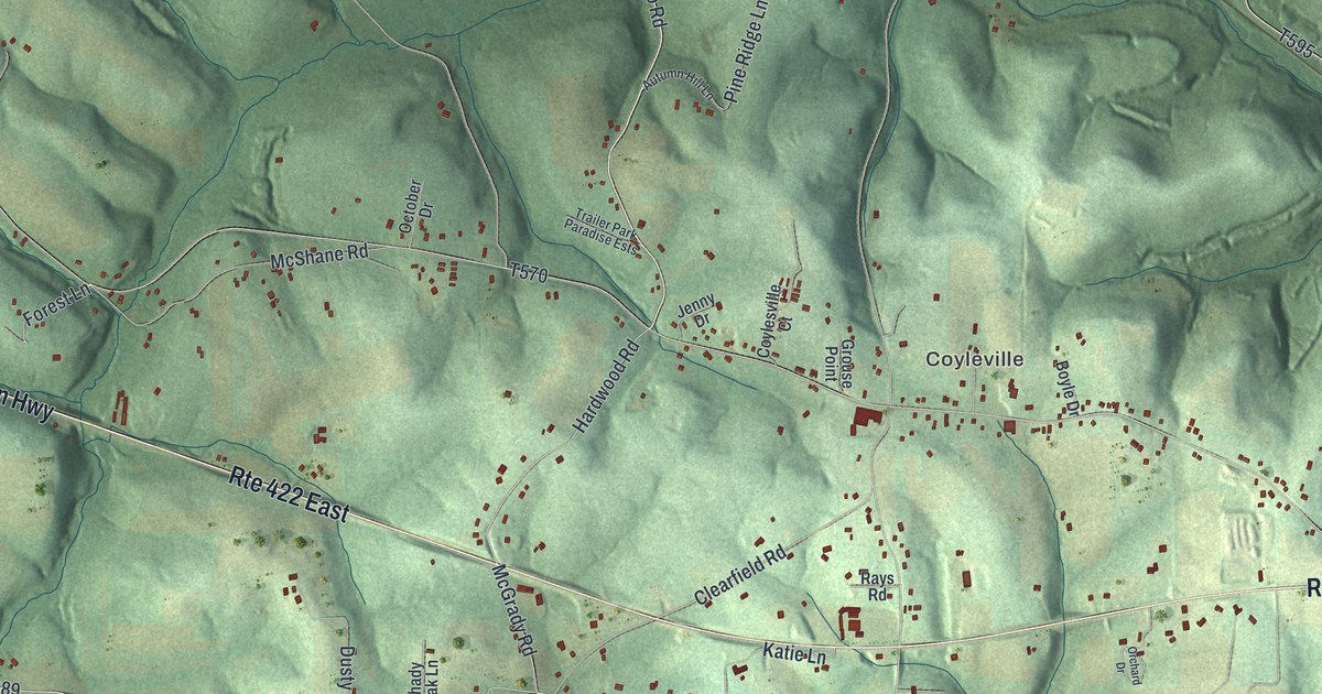 Map of Clearfield, Butler County, Pennsylvania in 2026