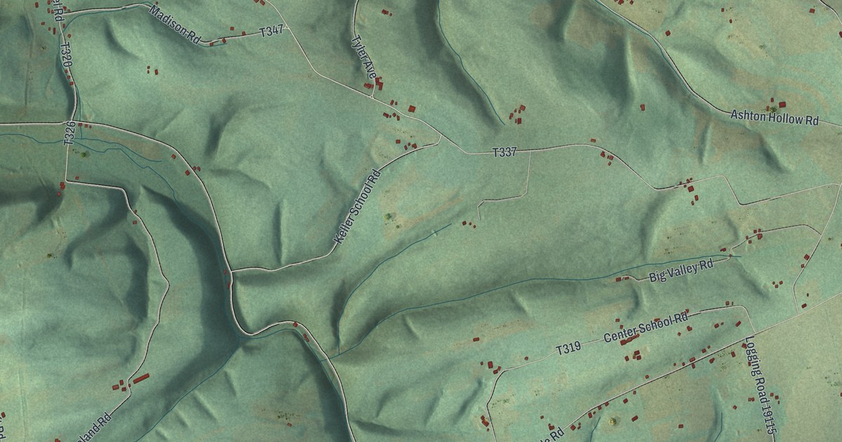 Map of Cleveland, Pennsylvania in 2026