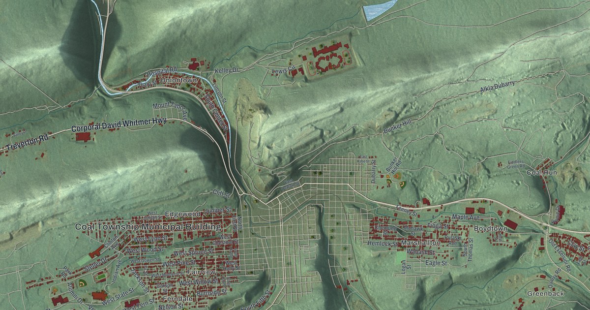 Map of Coal, Pennsylvania in 2026