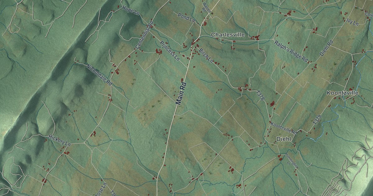 Map of Colerain, Bedford County, Pennsylvania in 2026