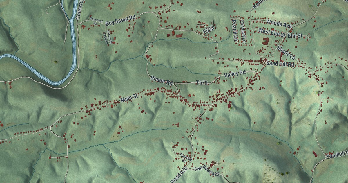 Map of Conestoga, Pennsylvania in 2026