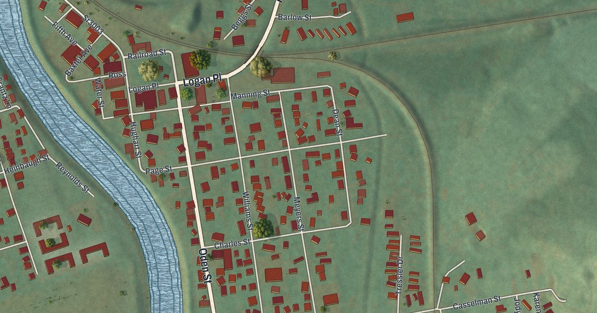 Map of Confluence, Pennsylvania in 2026