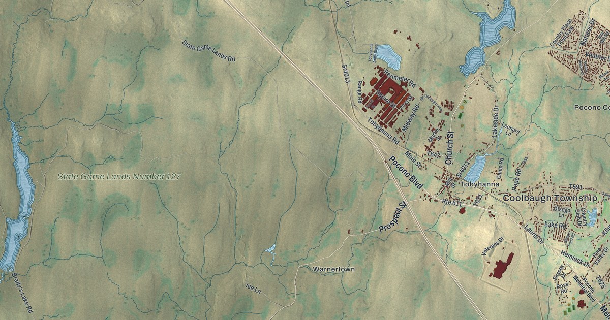 Map of Coolbaugh, Pennsylvania in 2026
