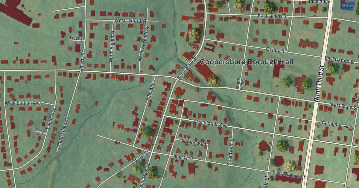Map of Coopersburg, Pennsylvania in 2026