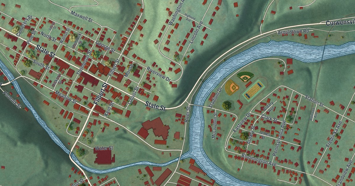 Map of Curwensville, Pennsylvania in 2026
