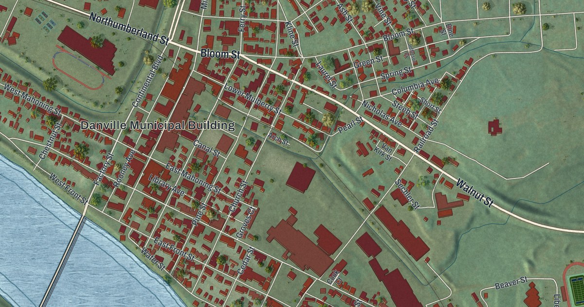 Map of Danville, Pennsylvania in 2026