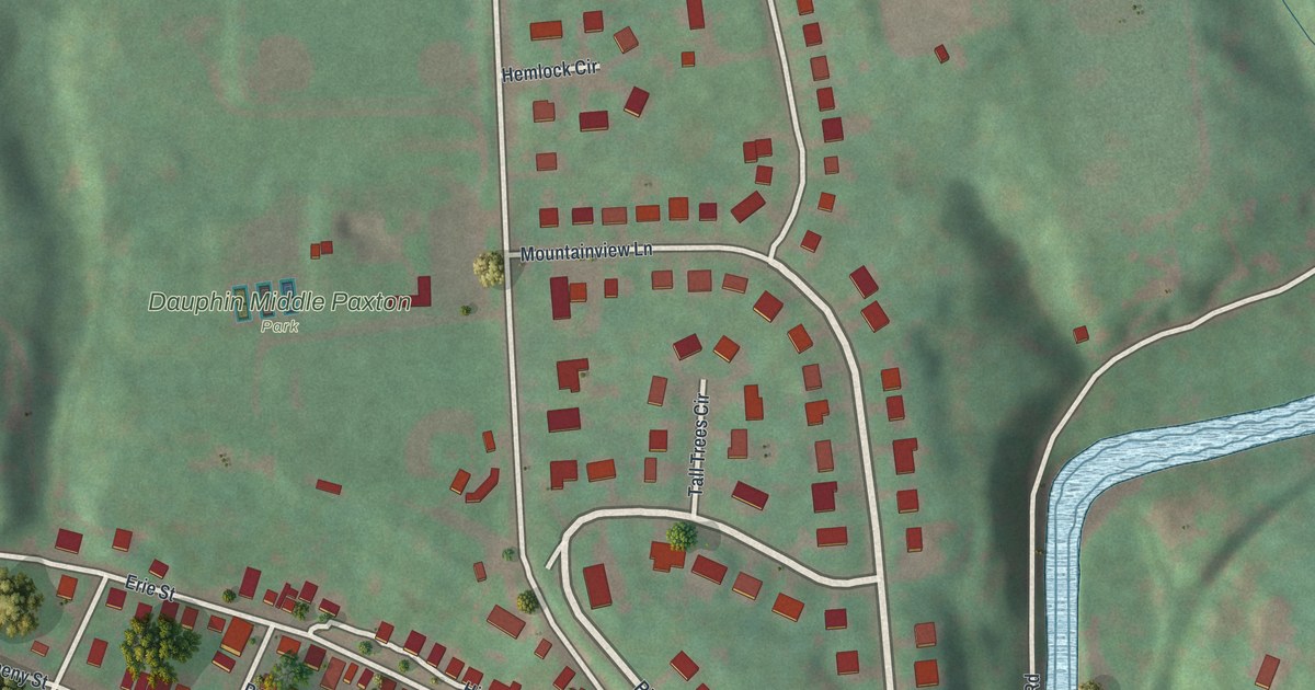 Map of Dauphin, Pennsylvania in 2026