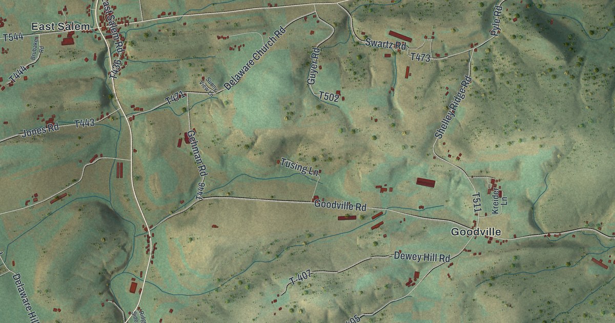 Map of Delaware, Juniata County, Pennsylvania in 2026
