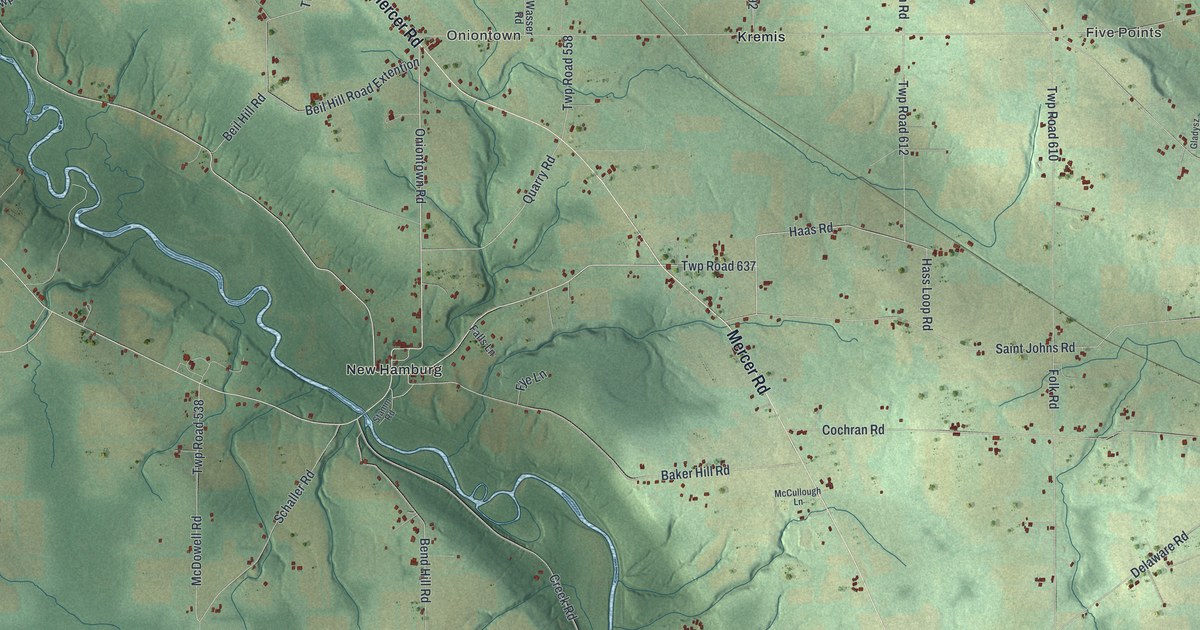 Map of Delaware, Mercer County, Pennsylvania in 2026