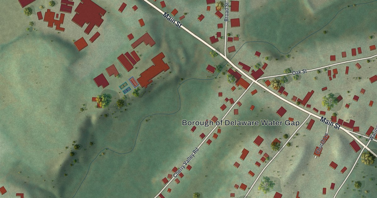 Map of Delaware Water Gap, Pennsylvania in 2026