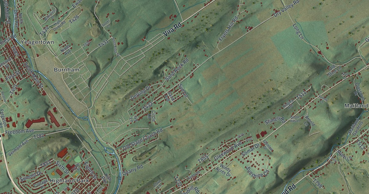 Map of Derry, Mifflin County, Pennsylvania in 2026