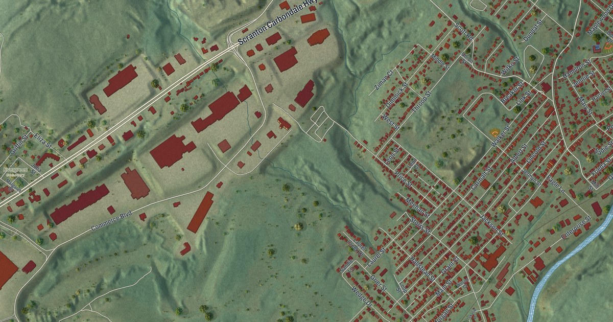Map of Dickson City, Pennsylvania in 2026