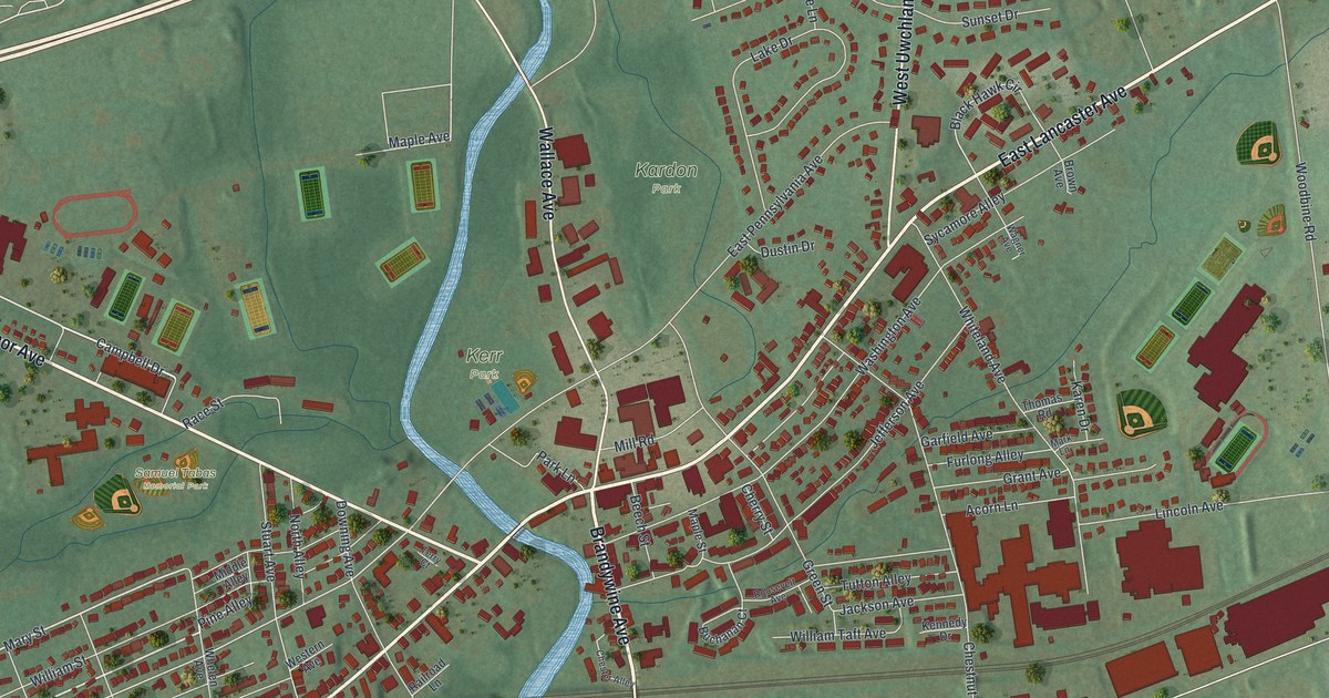 Map of Downingtown, Pennsylvania in 2026