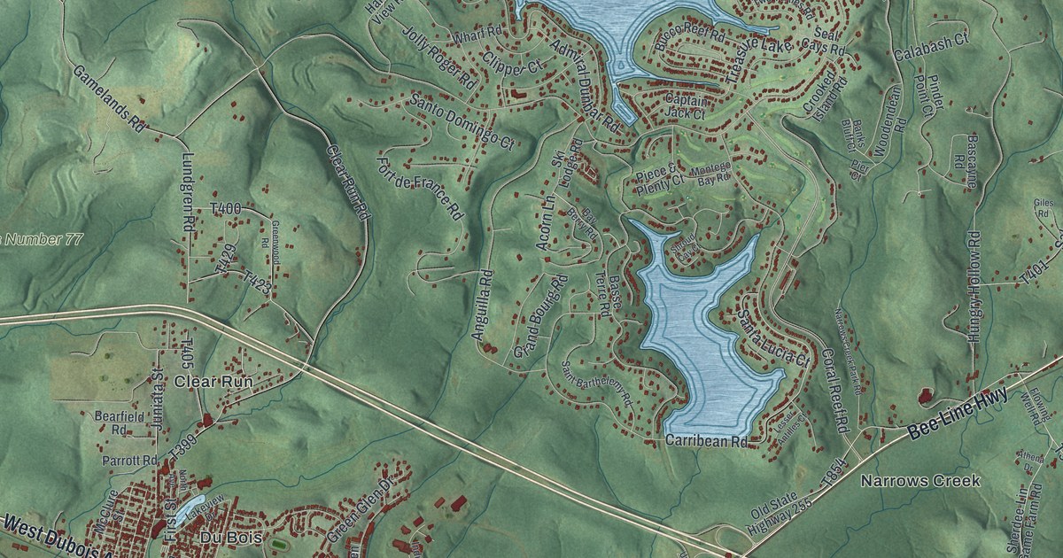 Map of DuBois, Pennsylvania in 2026