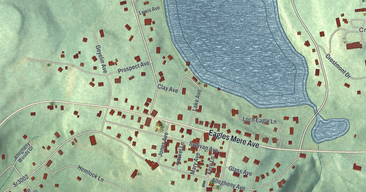 Map of Eagles Mere, Pennsylvania in 2026
