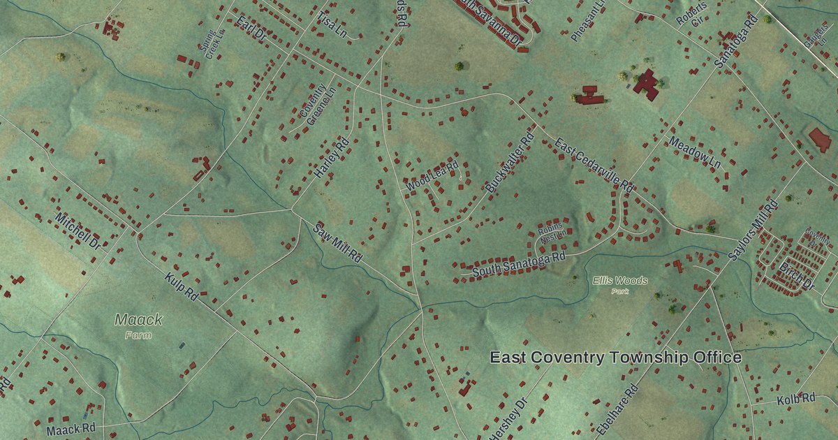 Map of East Coventry, Pennsylvania in 2026