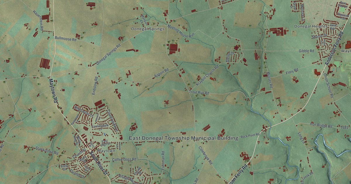 Map of East Donegal, Pennsylvania in 2026