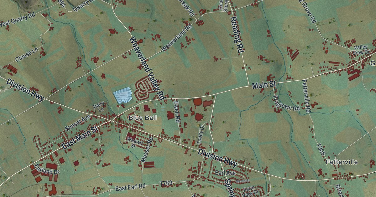 Map of East Earl, Pennsylvania in 2026