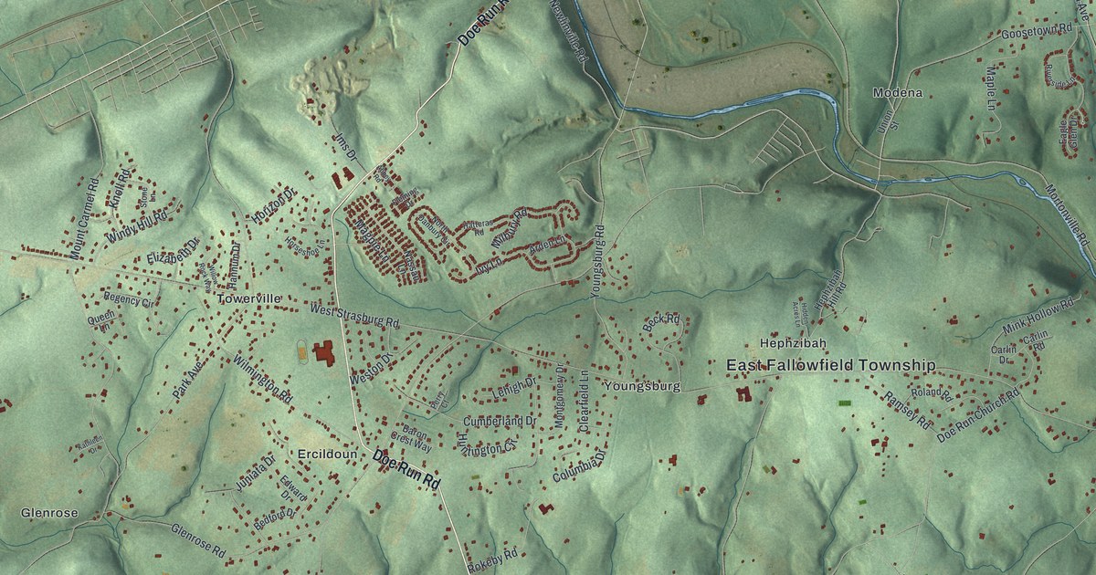 Map of East Fallowfield, Chester County, Pennsylvania in 2026