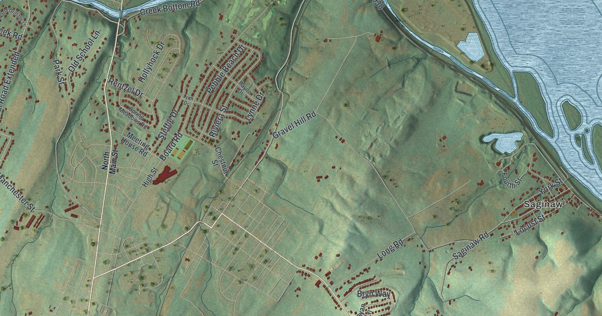Map of East Manchester, Pennsylvania in 2026