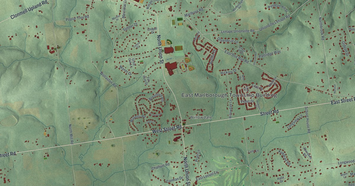 Map of East Marlborough, Pennsylvania in 2026