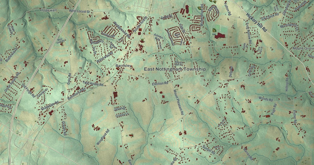 Map of East Nottingham, Pennsylvania in 2026