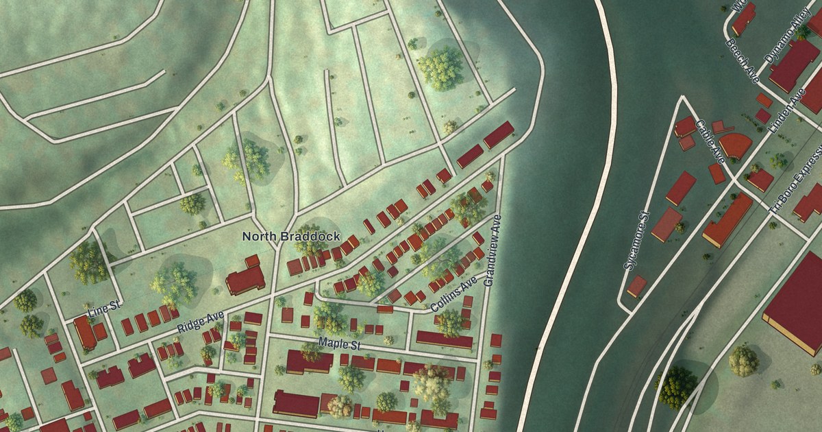 Map of East Pittsburgh, Pennsylvania in 2026