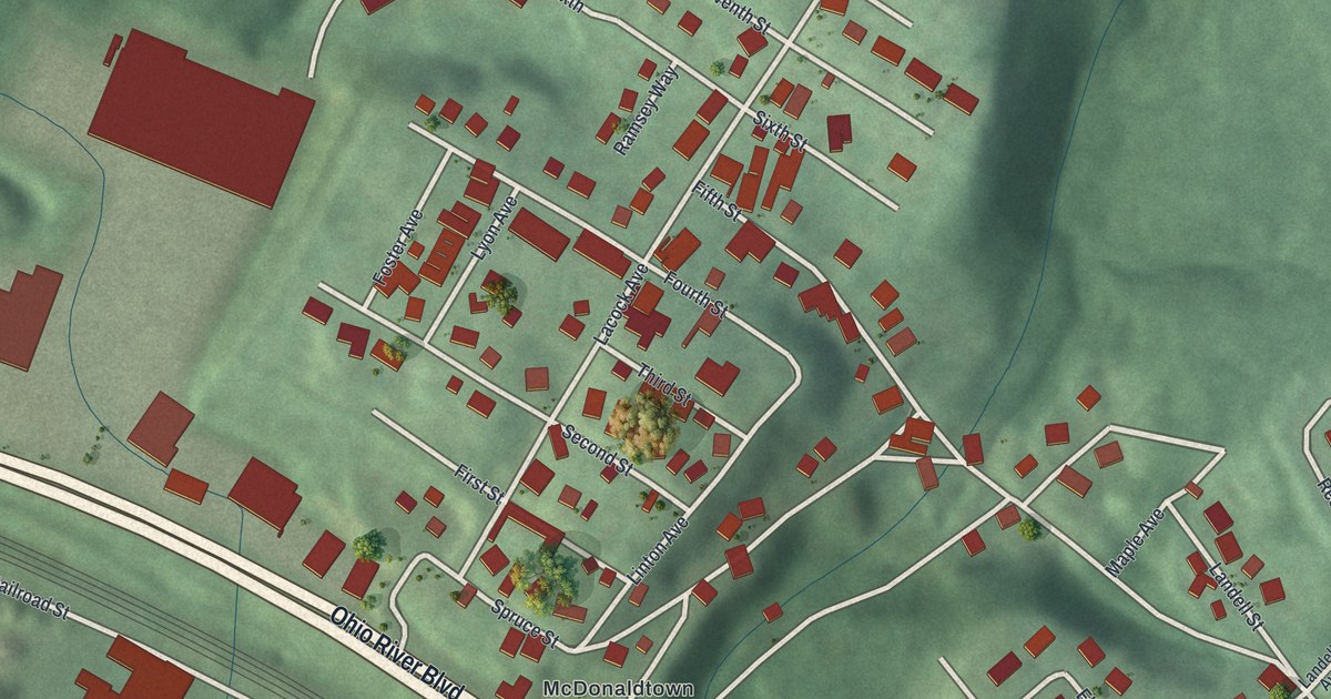 Map of East Rochester, Pennsylvania in 2026