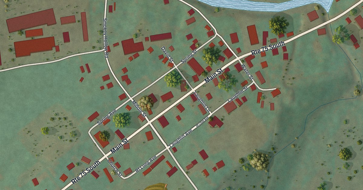 Map of East Waterford, Pennsylvania in 2026
