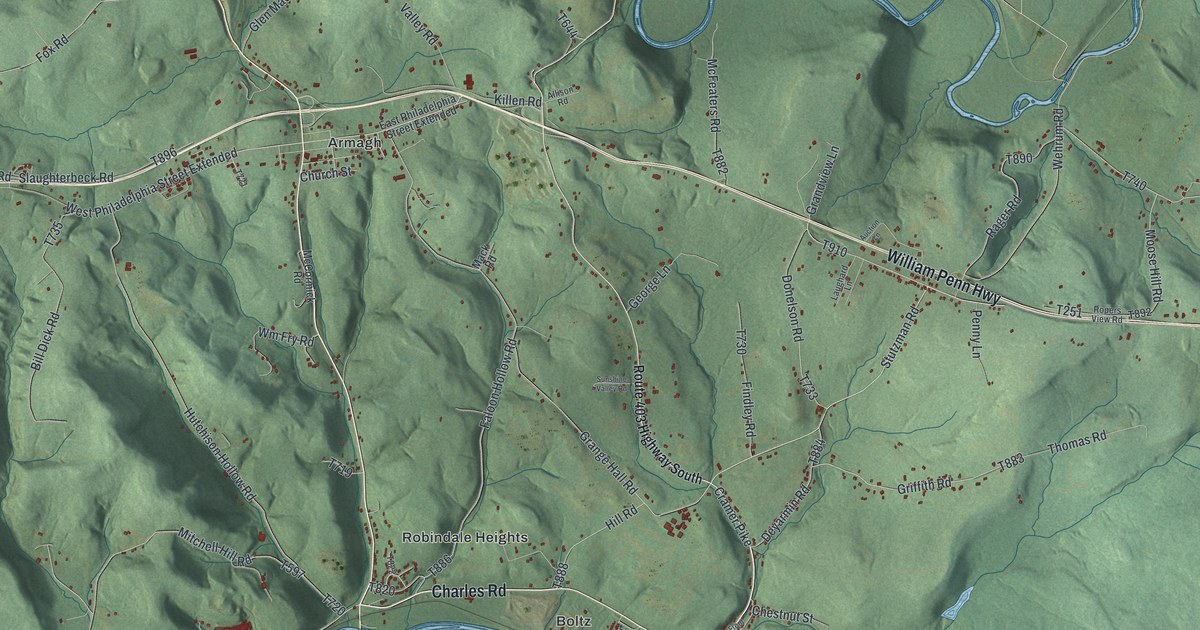 Map of East Wheatfield, Pennsylvania in 2026
