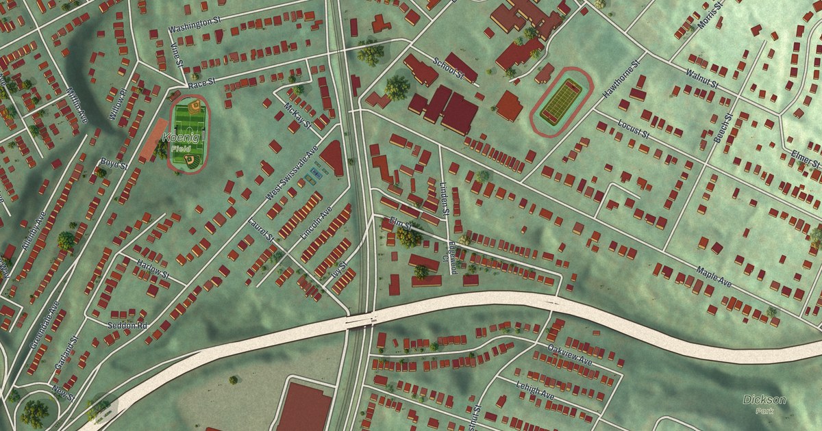 Map of Edgewood, Pennsylvania in 2026