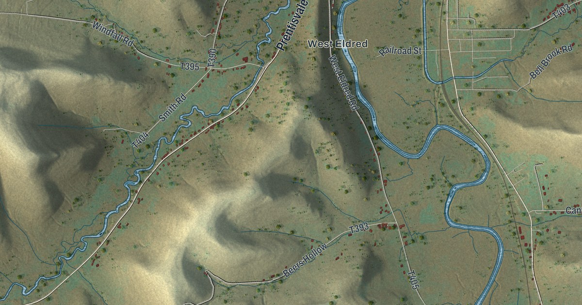 Map of Eldred Township, McKean County, Pennsylvania in 2026