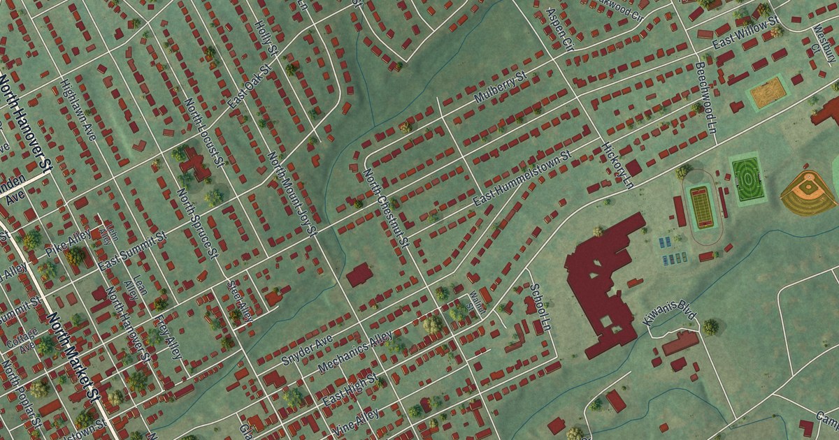 Map of Elizabethtown, Pennsylvania in 2026