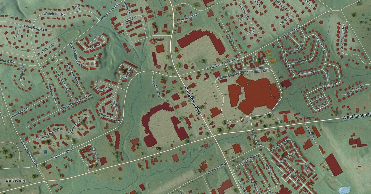 Map of Exton, Pennsylvania in 2026