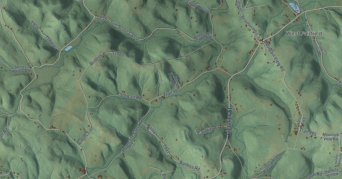 Map of Fairfield, Westmoreland County, Pennsylvania in 2026