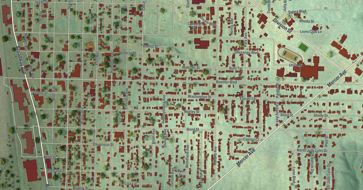 Map of Farrell, Pennsylvania in 2026