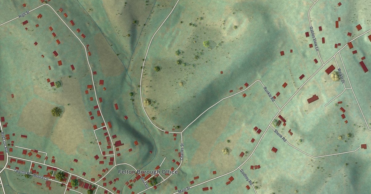 Map of Felton, Pennsylvania in 2026