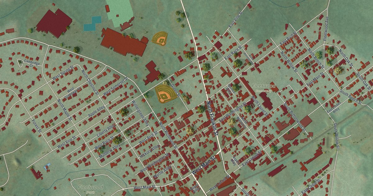 Map of Fleetwood, Pennsylvania in 2026