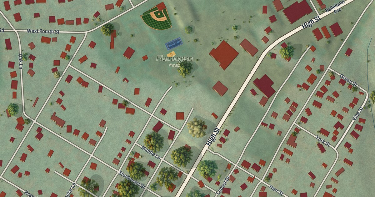 Map of Flemington, Pennsylvania in 2026