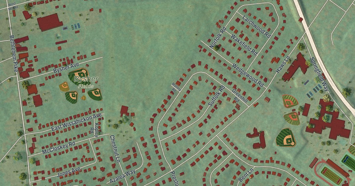 Map of Flourtown, Pennsylvania in 2026