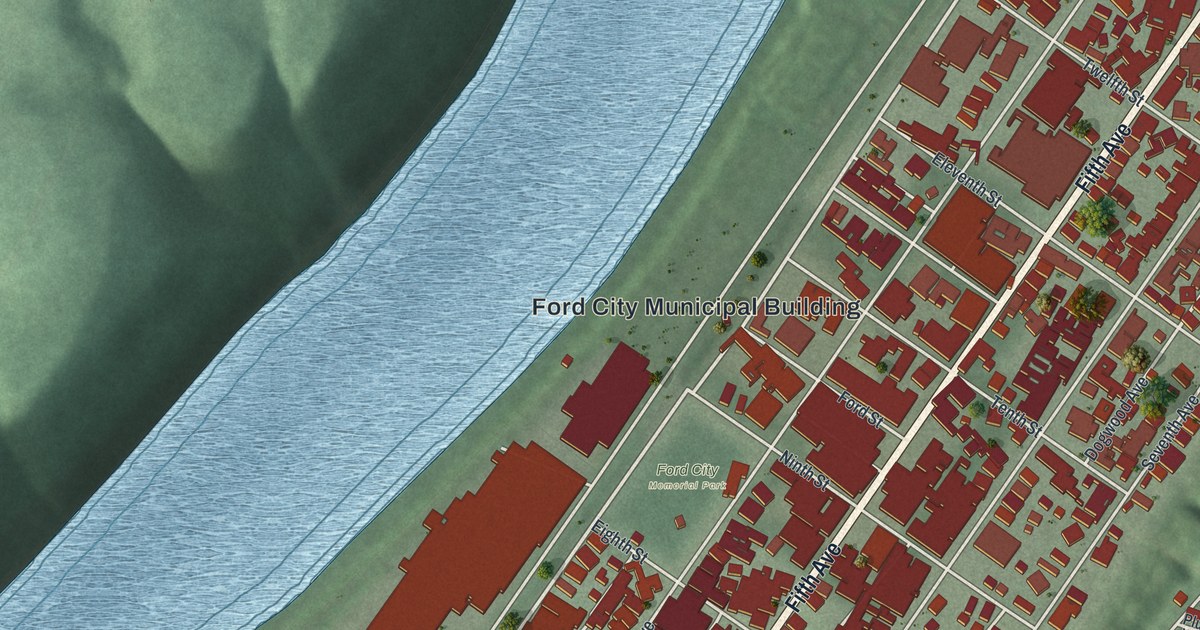 Map of Ford City, Pennsylvania in 2026